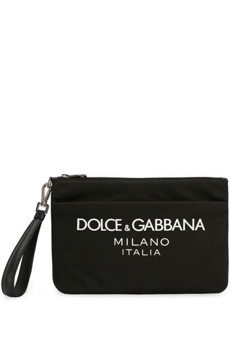 Portafoglio con zip con stampa logo Dolce & Gabbana | BP3259AG1828B956